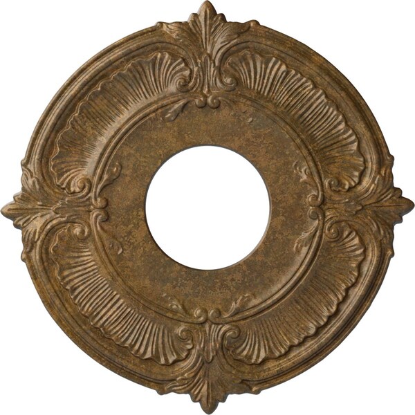 Ekena Millwork Attica Ceiling Medallion (Fits Canopies up to 3 1/2"), 12 3/4"OD x 4"ID x 1/2"P, Rubbed Bronze CM12ATRZS - main